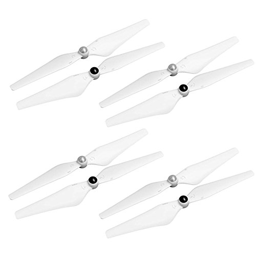 Linkshare 4 Pairs Replacement 9450 Self-Tightening CW/CCW Propellers for DJI Phantom 2, 3 Professional, Advanced, Standard, and 4K (White)