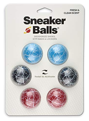 Sof Sole Sneaker Balls Shoe, Gym Bag, and Locker Deodorizer, 6 Pack, Scratch
