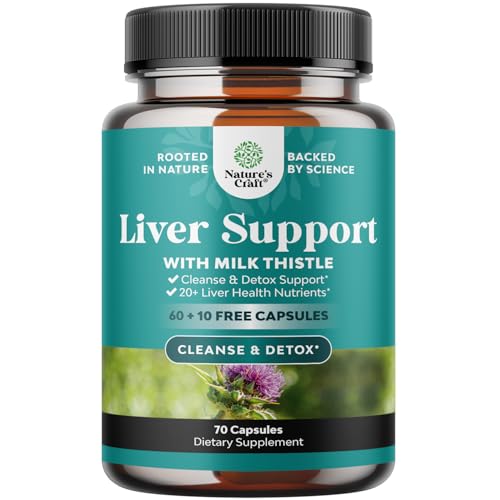 Liver Cleanse Detox & Repair Formula - Herbal Liver Support Supplement with Milk Thistle Turmeric Dandelion Root & Artichoke Extract for Liver Health - Silymarin Milk Thistle Liver Detox Capsules