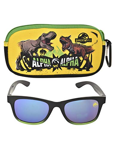 Jurassic World Kids Sunglasses with Kids Glasses Case, Protective Toddler Sunglasses