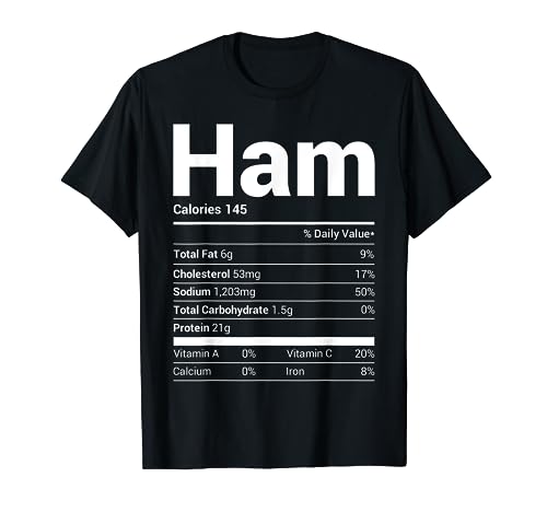 Ham Nutrition Facts Family Matching Christmas Costume Gift T-Shirt