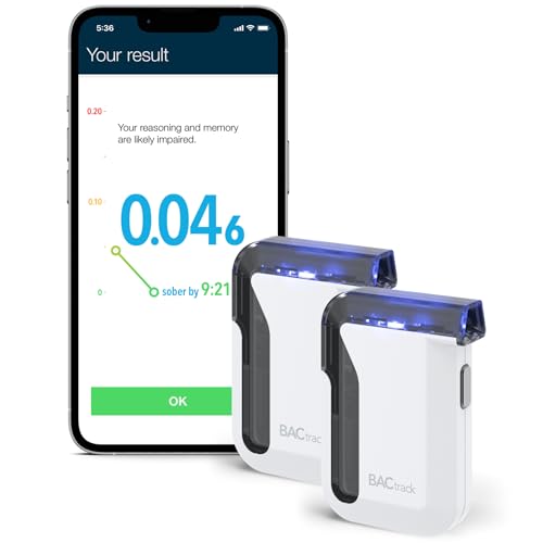 BACtrack Mobile Smartphone Breathalyzer (2 Pack) | Professional-Grade Accuracy | Wireless Connectivity to Apple iPhone, Google & Samsung Android Devices | Apple HealthKit Integration