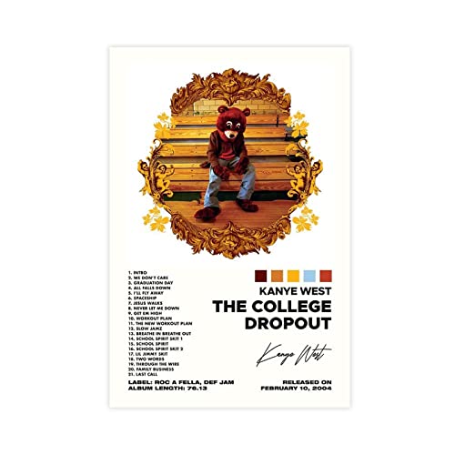 The College Dropout Poster - Kanye West Limited Poster Canvas Poster Bedroom Decor Sports Landscape Office Room Decor Gift Unframe-style 16x24inch(40x60cm)