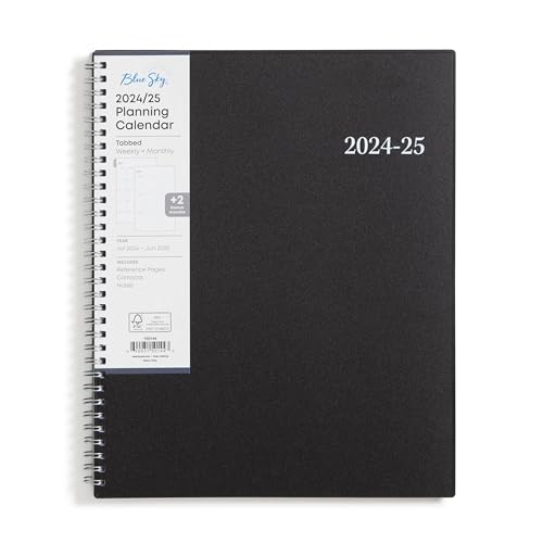 Blue Sky 2024-2025 Academic Year Weekly and Monthly Planner, 8.5' x 11', Flexible Cover, Wirebound, Enterprise (150144)