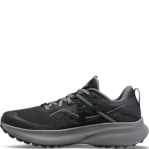 Saucony Men's Ride 15 TR Trail Running Shoe, Black/Charcoal, 9