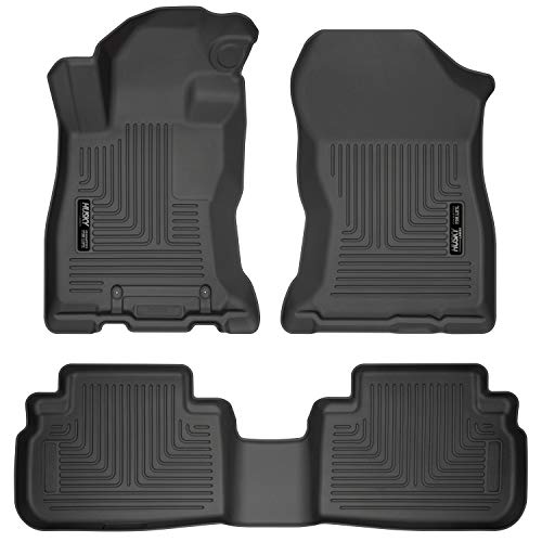 Husky Liners — Weatherbeater | Fits 2019 - 2024 Subaru Forester - Front & 2nd Row Liner - Black, 3 pc. | 95891