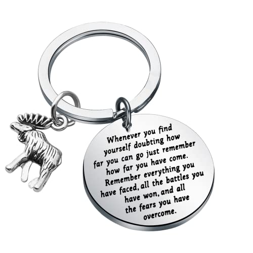 MAOFAED Inspirational Gift for Moose Lover Moose Keychain Moose jewelry Encouragement Gift (whenever moose)