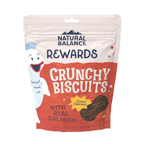 Natural Balance Limited Ingredient Rewards Crunchy Biscuits, Grain-Free Dog Treats for Adult Dogs of All Breeds, Salmon Recipe, 14 Ounce (Pack of 1)