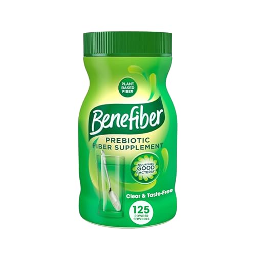 Benefiber Daily Prebiotic Fiber Supplement Powder for Digestive Health, Unflavored - 125 Servings (17.6 Ounces)