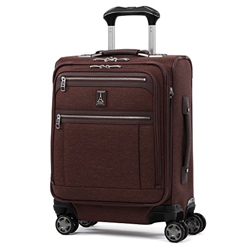 Travelpro Platinum Elite Softside Expandable Carry on Luggage, 8 Wheel Spinner Suitcase, USB Port, Men and Women, International, Bordeaux Red, Carry On 19-Inch