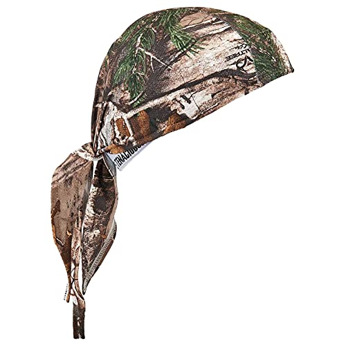 Ergodyne Mens Beanie High-Performance Terry Cloth Bandana - Tie, Realtree Camo