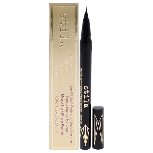 Stila Stay All Day Waterproof Liquid Eye Liner Micro Tip - Intense Black - 0.016 Oz Eyeliner