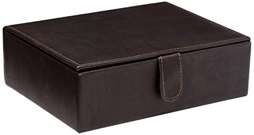 Piel Leather Large Leather Gift Box CHC, Chocolate, One Size