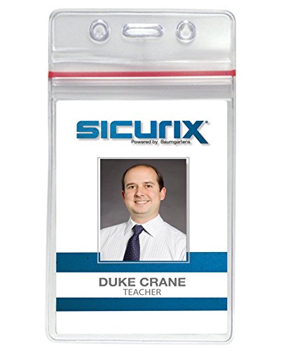 Baumgartens Sicurix Sealable ID Badge Holders (BAU47840), Pack of 50