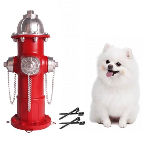 MARYTUMM Dog Fire Hydrant Statue Puppy Pee Post and Gift for Fireman, Fire Hydrant Garden Decor Statue Large, Fire Hydrant for Dog Full Color 14 inches