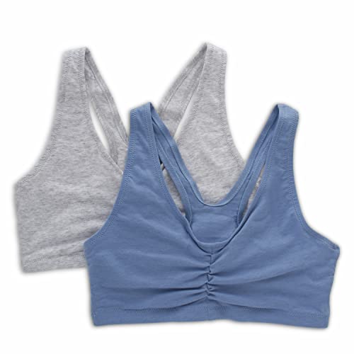 Hanes womens X-temp Comfortflex Fit Pullover Mhh570 2-pack bras, Heather Grey/Denim Jacket Blue Heather, 3X-Large US