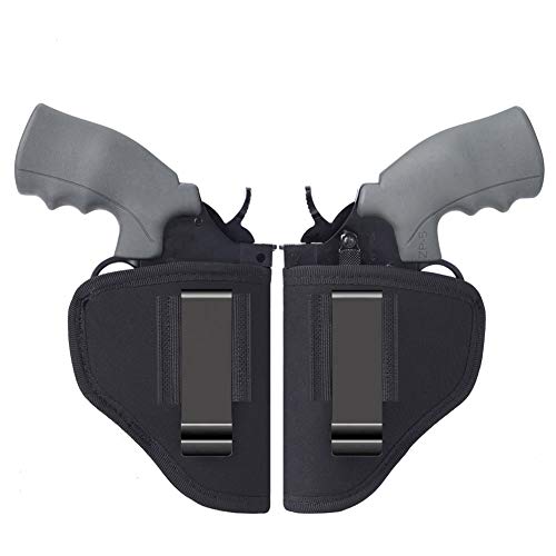 Anjilu 2 Packs Revolver Holster | Right Left IWB OWB Fast Draw | Fits Most J Frame Revolvers/Ruger LCR/Smith & Wesson Body Guard/Taurus/Charter/Most .38 Special Type Guns