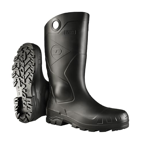 Dunlop Protective Footwear, Chesapeake plain toe Black Amazon, 100% Waterproof PVC, Lightweight and Durable, 8677577.09, Size 9 US