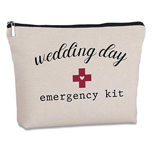 Bridal Shower Gifts for Bride to Be Travel Makeup Bag Wedding Day Emergency Kit for Bride Bridal Gifts for Bride Sister Besite Best Friend for Wedding Gifts Engagement Gifts