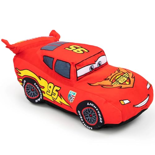 Cars Plush Stuffed Lightning Mcqueen Red Pillow Buddy - Kids Super Soft Polyester Microfiber, 19 inch (Official Disney Pixar Product)