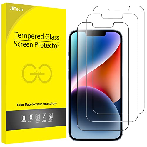 JETech Screen Protector for iPhone 14 6.1-Inch, Tempered Glass Film, 3-Pack
