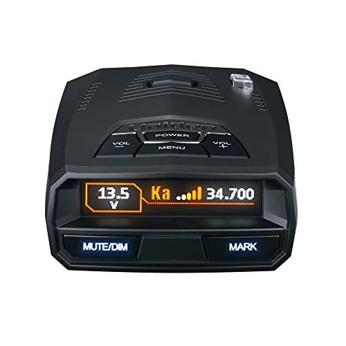 UNIDEN R4 Extreme Long-Range Laser/Radar Detector, Record Shattering Performance, Built-in GPS w/AUTO Mute Memory, Voice Alerts, Red Light & Speed Camera Alerts, Multi-Color OLED Display (Renewed)