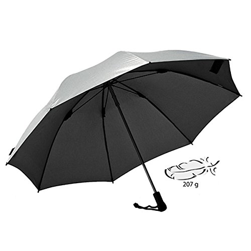 EuroSCHIRM Swing Liteflex Ultra-Light Weight Trekking Umbrella, 37.5” Width, Fixed Fiberglass Shaft, (Silver UV Protective)