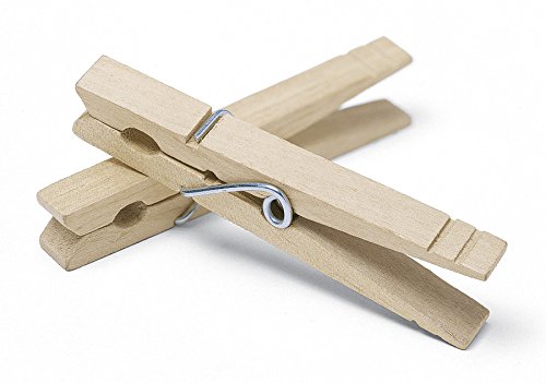 Whitmor Set of 50 Wooden Clothespins, S/50
