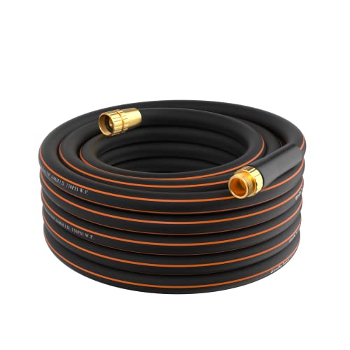 Giraffe Tools Hybrid Garden Hose 5/8 in. x 50 ft. Heavy Duty, Lightweight, Flexible, Durable Water Hose with Sleeves, No-kink, Leak-proof Gardening Hose with Male to Female Fittings