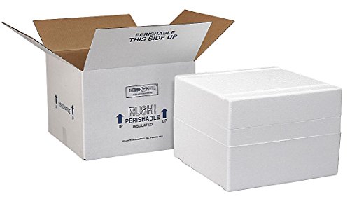 Polar Tech XM15C Thermo Chill Expand-em Series Insulated Carton with Foam Shipper, 10-5/8' Length x 6-1/2' Width x 5' Depth (Case of 4)