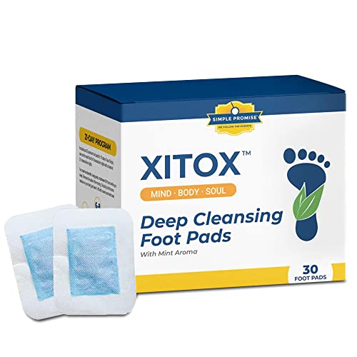 Simple Promise - Xitox Deep Cleansing Foot Pads - Rejuvenates Your Body for More Restful Sleep - Alleviates Tension - Contains Natural Herbal Ingredients - 30 Foot Pads