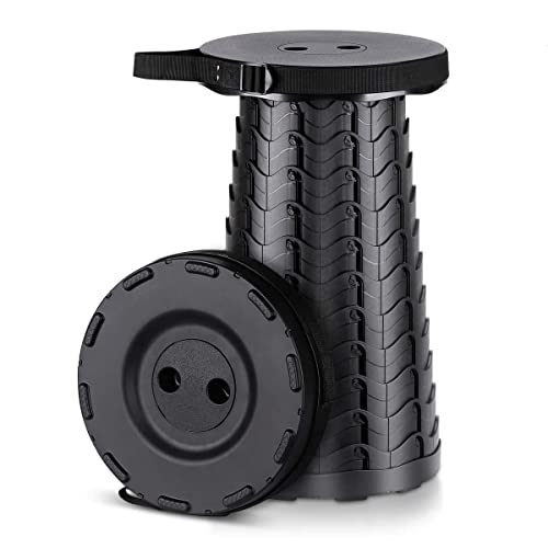 Hesanzol Portable Telescopic Stool Lightweight and Sturdy Foldable Stool Adjustable Collapsible Stool for Adults Indoor Outdoor, Load Capacity 400lbs