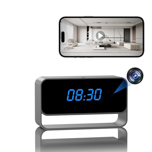 HiSpyCam Hidden Camera Clock, FHD 1080P Spy Camera, WiFi Nanny Cam for Home Indoor Security, Discreet Wireless Cam