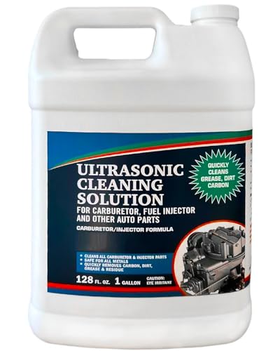 Ultrasonic Cleaner Solution for Carburetors and Engine Parts, Ultrasonic Cleaning Solution and Washing Compound for Ultrasonic and Immersion Washers - Concentrated (1 Gallon)
