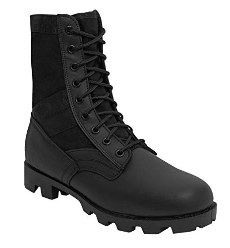 Rothco Jungle Boots - 8 Inch - Durable All Terrain Boot with Lightweight Comfort, Black, Regular, 11