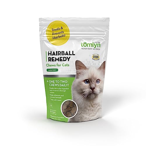 Tomlyn Laxatone Chicken-Flavor Hairball Remedy Chews for Cats and Kittens, 60ct