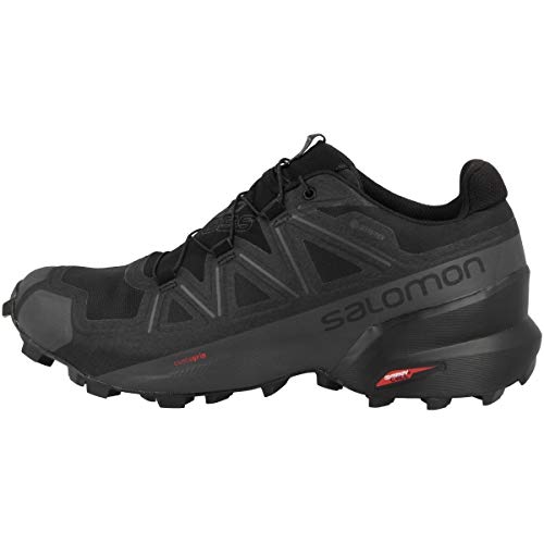 Salomon Speedcross 5 Gore-tex Trail Running Shoes for Men, Black/Black/Phantom, 10.5