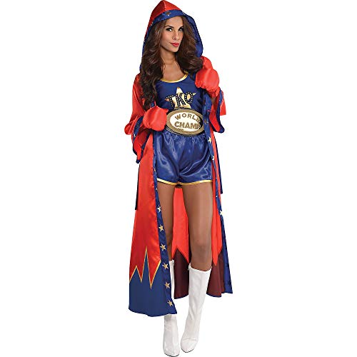 AMSCAN Knockout Sexy Boxer Halloween Costume for Women, Small, with Included Accessories