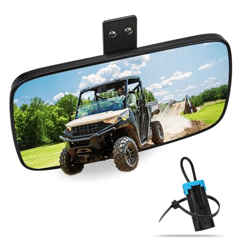 Ranger Rear View Mirror, UNIGT Center Convex Rearview Mirrors Compatible with 2017-2024 Polaris Ranger 500 570 900 XP 1000 XP/Crew Fits Factory Present Drop Down Mounting Tab 2879969