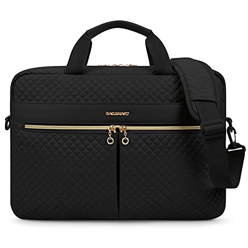 BAGSMART 17.3/15.6 Inch Laptop Bag, Briefcase for Women Computer Messenger Bag Office Travel Business, Black
