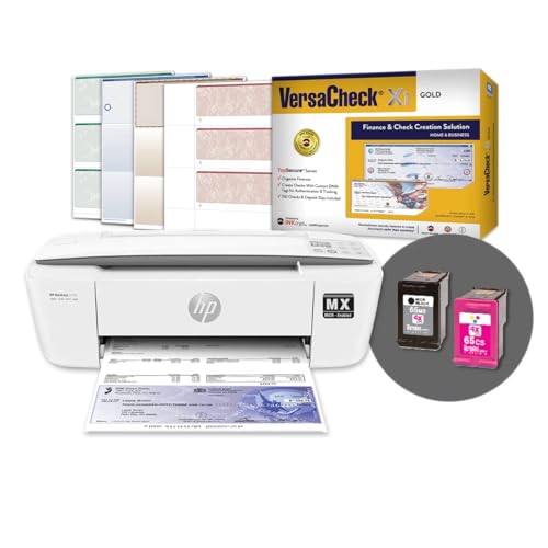 VersaCheck HP DeskJet 3755 MXE MICR All-in-One Check Printer X1 Gold Check Printing Software Bundle