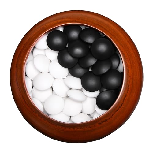 SongYun Biconvex Real Go Stones 361, Ceramic Go Stones 10mmx22mm, Go Pieces for Go Game