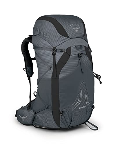 Osprey Exos 58L Men's Ultralight Backpacking Backpack, Tungsten Grey, S/M