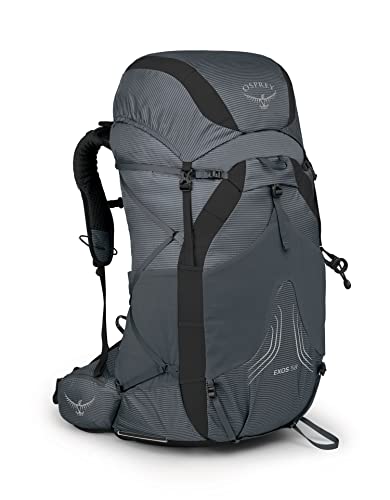 Osprey Exos 58L Men's Ultralight Backpacking Backpack, Tungsten Grey, L/XL