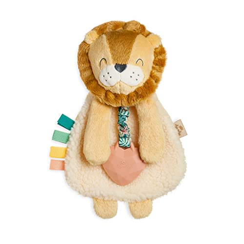 Itzy Ritzy - Itzy Lovey Including Teether, Textured Ribbons & Dangle Arms; Features Crinkle Sound, Sherpa Fabric and Minky Plush; Lion