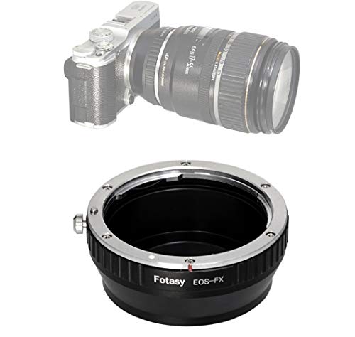 Fotasy Manual Cannon EF EF-S Lens to Fuji X Adapter, EOS EF to X Mount Adapter, Compatible with Fujifilm X-Pro1 X-Pro2 X-Pro3 X-E2 X-E3 X-A10 X-T1 X-T2 X-T3 X-T4 X-T10 X-T20 X-T30 X-T30II X-T100 X-H1