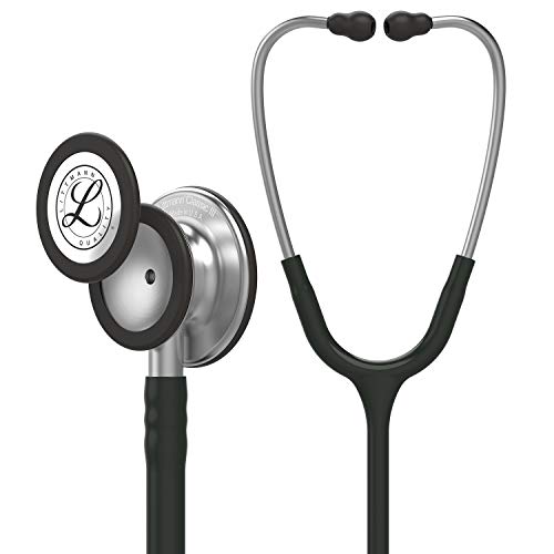 3M Littmann Classic III Monitoring Stethoscope, 5620, More Than 2X as Loud*, Weighs Less**, Stainless Steel Chestpiece, 27' Black Tube