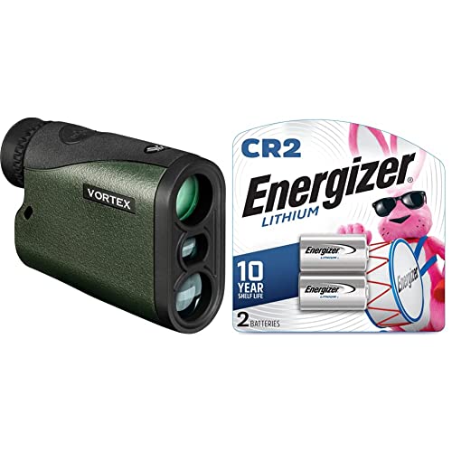 Vortex Optics Crossfire HD 1400 Laser Rangefinder and Energizer EL1CRBP-2 3-Volt Lithium Photo Battery, 2 Count (Pack of 1)