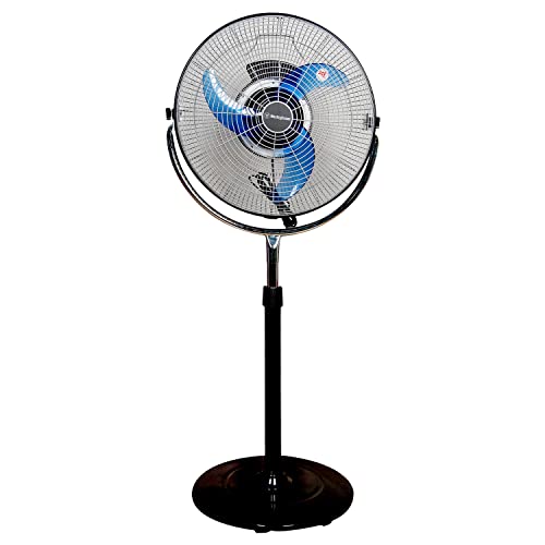 Westinghouse Oscillating Fan - 16” 3-in-1 Fan Featuring Metal Front Grill, 360° Internal Oscillation Function, Turbo Power, and Three-Speed Setting