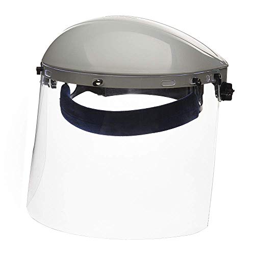Sellstrom Advantage Series Face Shield - Clear Window with Standard Binding - Comfortable Ratcheting Headgear, ANSI Z87.1+ (S30120)